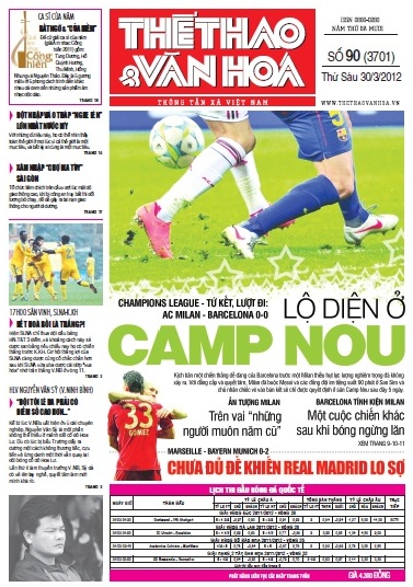 Đọc TT&VH ngày 30/3/2012: Lộ diện ở Camp Nou